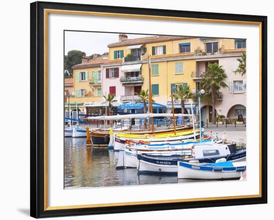 View of Harbour with Fishing and Leisure Boats, Sanary, Var, Cote d'Azur, France-Per Karlsson-Framed Photographic Print