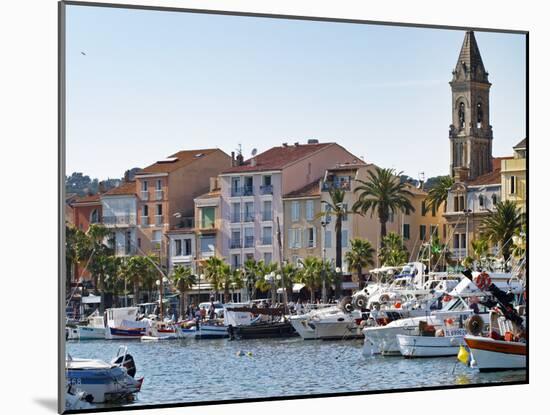 View of Harbour with Fishing and Leisure Boats, Sanary, Var, Cote d'Azur, France-Per Karlsson-Mounted Photographic Print