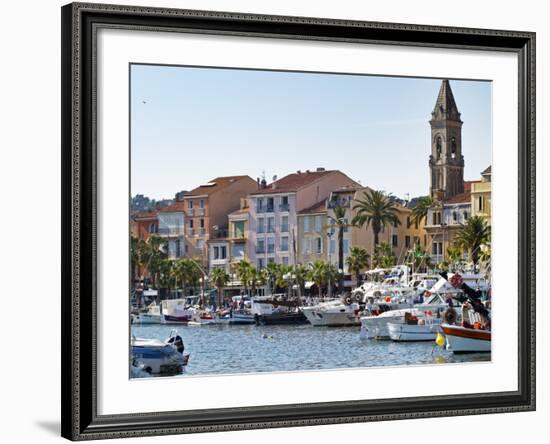 View of Harbour with Fishing and Leisure Boats, Sanary, Var, Cote d'Azur, France-Per Karlsson-Framed Photographic Print