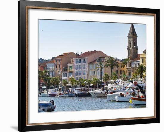 View of Harbour with Fishing and Leisure Boats, Sanary, Var, Cote d'Azur, France-Per Karlsson-Framed Photographic Print