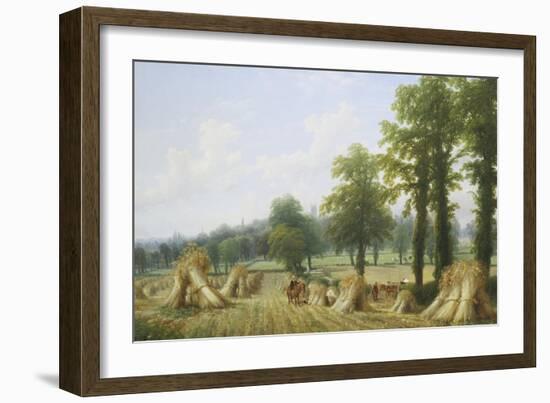 View of Harvesting near Warwick-Thomas Baker-Framed Giclee Print