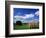 View of Hay Bales in Farm Field, Lexington, Kentucky, USA-Adam Jones-Framed Photographic Print