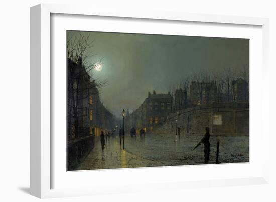 View of Heath Street by Night-Atkinson Grimshaw-Framed Giclee Print