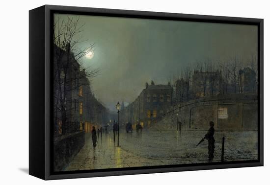 View of Heath Street by Night-Atkinson Grimshaw-Framed Premier Image Canvas