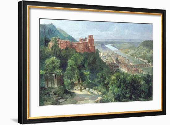 View of Heidelberg, c.1910-Fritz Genutat-Framed Giclee Print