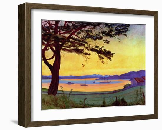 View of Helgeroa-Harald Oscar Sohlberg-Framed Giclee Print