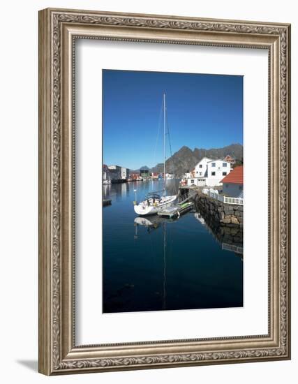 View of Henningsvaer Harbour, Lofoten Islands, Nordland, Norway, Scandinavia, Europe-Ethel Davies-Framed Photographic Print