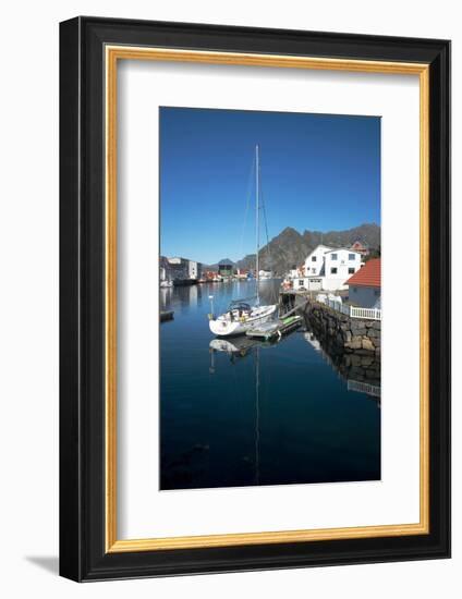 View of Henningsvaer Harbour, Lofoten Islands, Nordland, Norway, Scandinavia, Europe-Ethel Davies-Framed Photographic Print