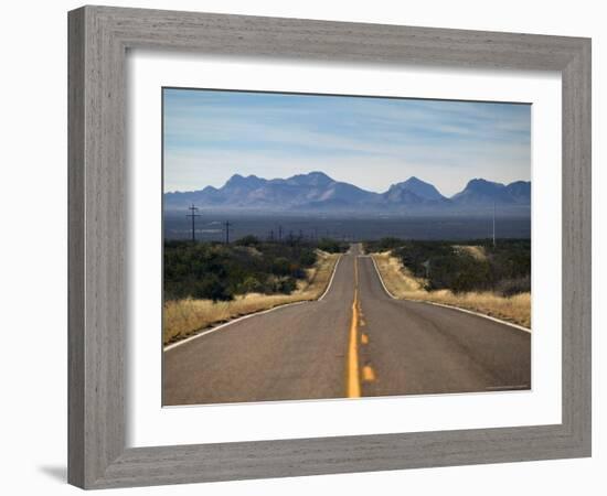 View of Highway 82, Tombstone, AZ-Walter Bibikow-Framed Photographic Print