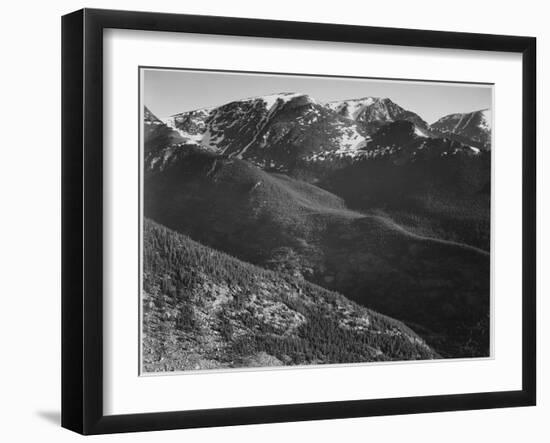 View Of Hills And Mountains "In Rocky Mountain National Park" Colorado 1933-1942-Ansel Adams-Framed Art Print