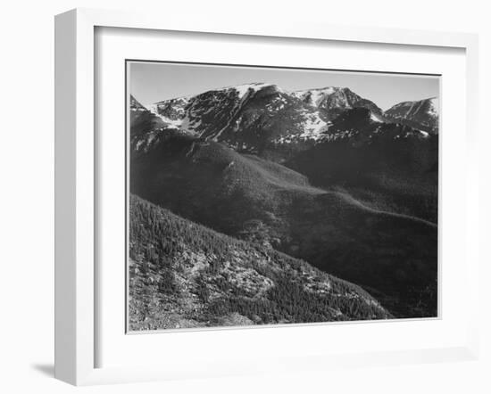 View Of Hills And Mountains "In Rocky Mountain National Park" Colorado 1933-1942-Ansel Adams-Framed Art Print