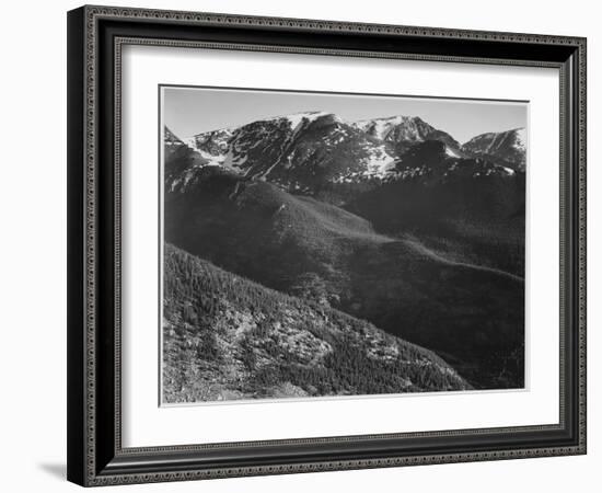 View Of Hills And Mountains "In Rocky Mountain National Park" Colorado 1933-1942-Ansel Adams-Framed Art Print