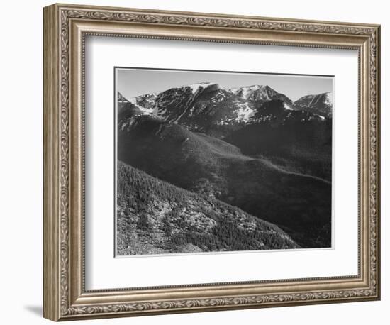 View Of Hills And Mountains "In Rocky Mountain National Park" Colorado 1933-1942-Ansel Adams-Framed Art Print