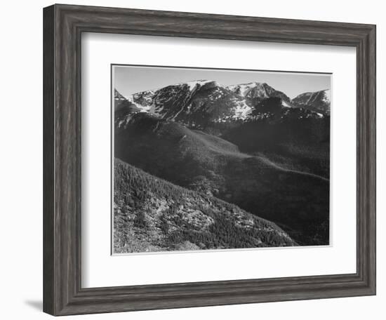 View Of Hills And Mountains "In Rocky Mountain National Park" Colorado 1933-1942-Ansel Adams-Framed Art Print