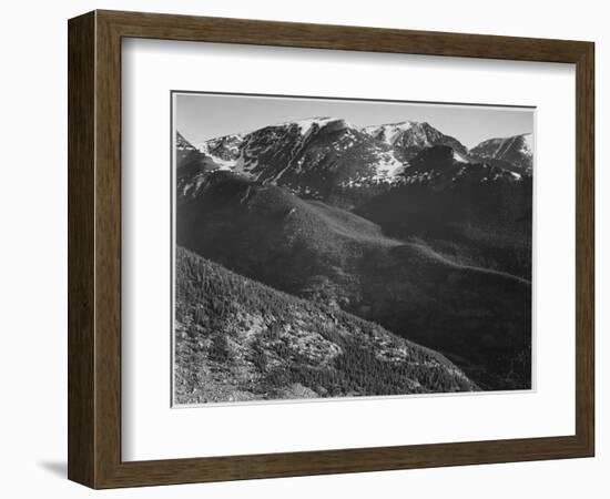 View Of Hills And Mountains "In Rocky Mountain National Park" Colorado 1933-1942-Ansel Adams-Framed Art Print