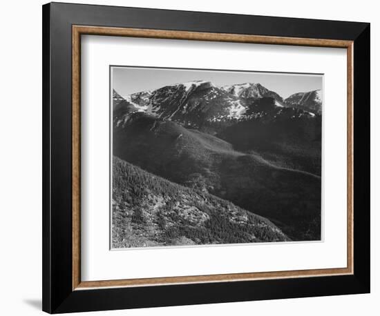 View Of Hills And Mountains "In Rocky Mountain National Park" Colorado 1933-1942-Ansel Adams-Framed Art Print