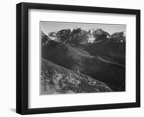 View Of Hills And Mountains "In Rocky Mountain National Park" Colorado 1933-1942-Ansel Adams-Framed Art Print