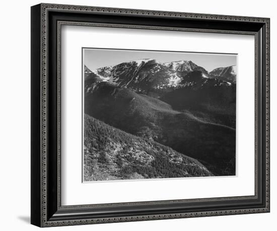 View Of Hills And Mountains "In Rocky Mountain National Park" Colorado 1933-1942-Ansel Adams-Framed Art Print