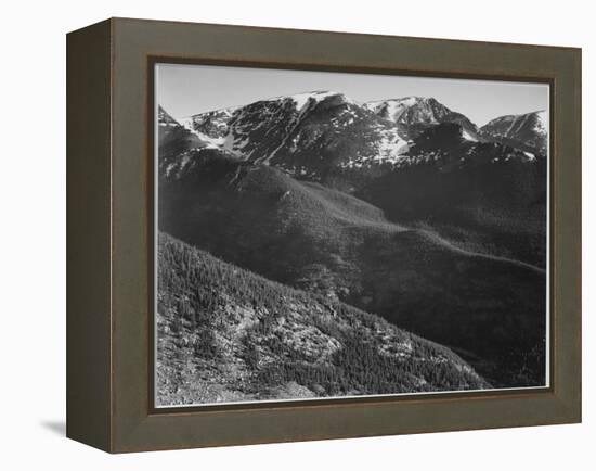 View Of Hills And Mountains "In Rocky Mountain National Park" Colorado 1933-1942-Ansel Adams-Framed Stretched Canvas