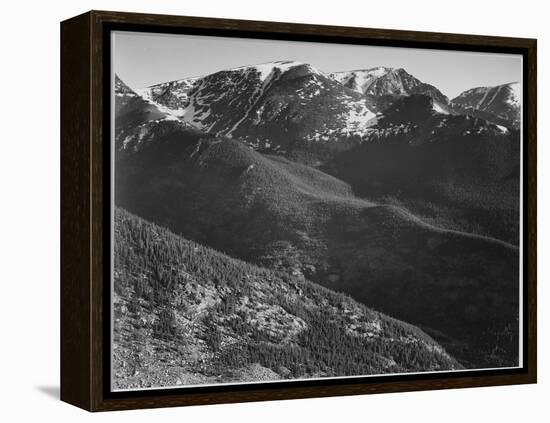 View Of Hills And Mountains "In Rocky Mountain National Park" Colorado 1933-1942-Ansel Adams-Framed Stretched Canvas