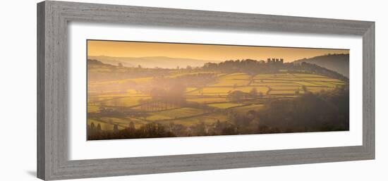 View of hilltop Riber Castle during winter at sunset, Riber, Matlock, Derbyshire-Frank Fell-Framed Photographic Print
