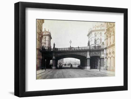 View of Holborn Viaduct from Farringdon Street, Looking North, City of London, 1870-Henry Dixon-Framed Photographic Print
