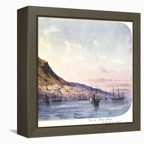 View of Hong Kong, 7 December 1865-Jean Henri Zuber-Framed Premier Image Canvas