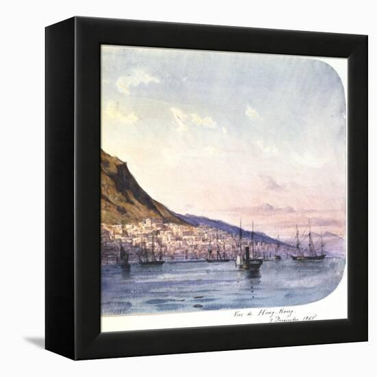 View of Hong Kong, 7 December 1865-Jean Henri Zuber-Framed Premier Image Canvas