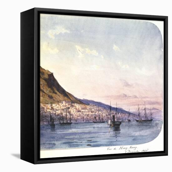 View of Hong Kong, 7 December 1865-Jean Henri Zuber-Framed Premier Image Canvas