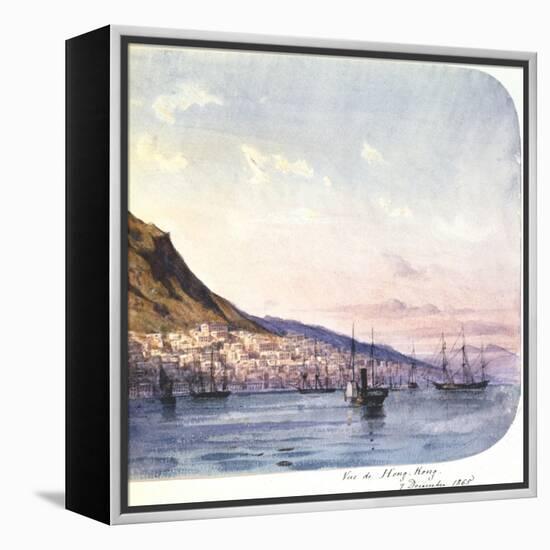 View of Hong Kong, 7 December 1865-Jean Henri Zuber-Framed Premier Image Canvas