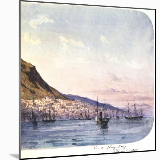 View of Hong Kong, 7 December 1865-Jean Henri Zuber-Mounted Giclee Print