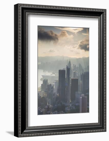 View of Hong Kong Island Skyline at Dawn, Hong Kong, China, Asia-Ian Trower-Framed Photographic Print
