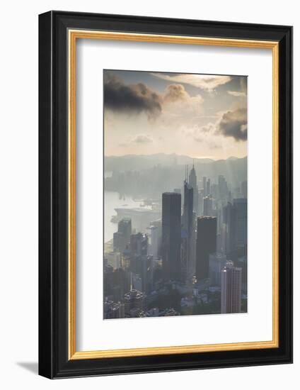 View of Hong Kong Island Skyline at Dawn, Hong Kong, China, Asia-Ian Trower-Framed Photographic Print