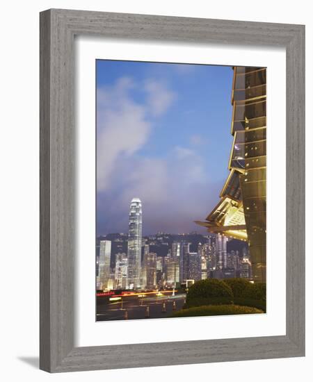 View of Hong Kong Island Skyline from Icc, Hong Kong, China-Ian Trower-Framed Photographic Print