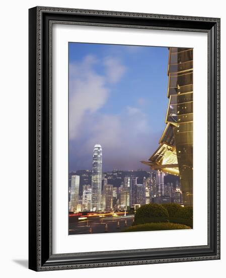 View of Hong Kong Island Skyline from Icc, Hong Kong, China-Ian Trower-Framed Photographic Print