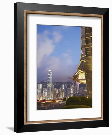 View of Hong Kong Island Skyline from Icc, Hong Kong, China-Ian Trower-Framed Photographic Print