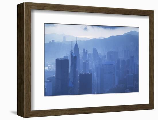 View of Hong Kong Island Skyline, Hong Kong, China, Asia-Ian Trower-Framed Photographic Print