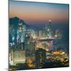 View of Hong Kong Victoria Harbour at Night-Tuimages-Mounted Photographic Print