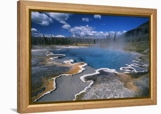 View of Hot Springs at Yellowstone National Park, Wyoming, USA-Scott T^ Smith-Framed Premier Image Canvas