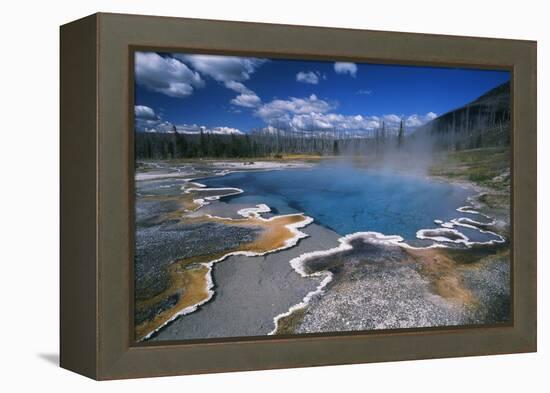 View of Hot Springs at Yellowstone National Park, Wyoming, USA-Scott T^ Smith-Framed Premier Image Canvas