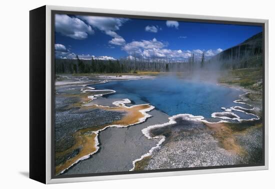 View of Hot Springs at Yellowstone National Park, Wyoming, USA-Scott T^ Smith-Framed Premier Image Canvas