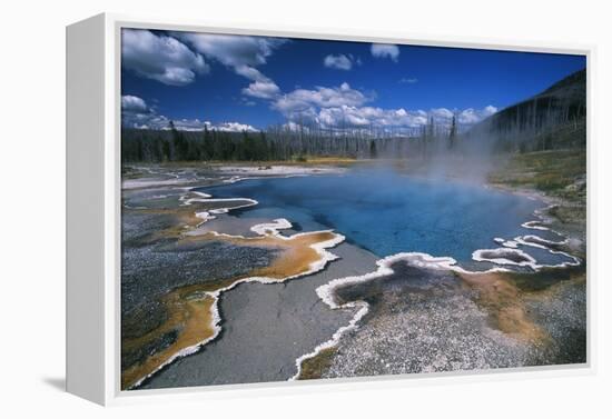 View of Hot Springs at Yellowstone National Park, Wyoming, USA-Scott T^ Smith-Framed Premier Image Canvas