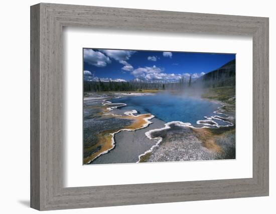 View of Hot Springs at Yellowstone National Park, Wyoming, USA-Scott T^ Smith-Framed Photographic Print