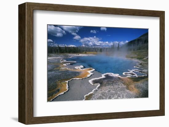 View of Hot Springs at Yellowstone National Park, Wyoming, USA-Scott T^ Smith-Framed Photographic Print