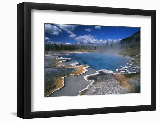 View of Hot Springs at Yellowstone National Park, Wyoming, USA-Scott T^ Smith-Framed Photographic Print