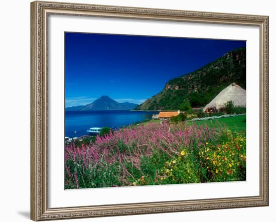 View of Hotel Grounds and Lake, Hotel Atitlan, Lake Atitlan, Guatemala-Alison Jones-Framed Photographic Print