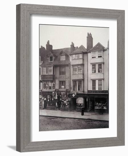 View of Houses and Shop Fronts in Borough High Street, Southwark, London, 1881-Henry Dixon-Framed Giclee Print