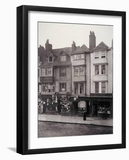 View of Houses and Shop Fronts in Borough High Street, Southwark, London, 1881-Henry Dixon-Framed Giclee Print