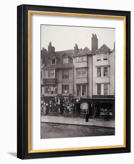 View of Houses and Shop Fronts in Borough High Street, Southwark, London, 1881-Henry Dixon-Framed Giclee Print