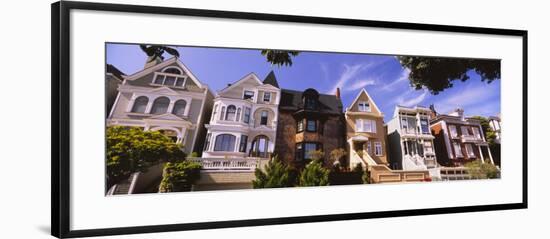 View of Houses in a Row, Presidio Heights, San Francisco, California, USA-null-Framed Photographic Print